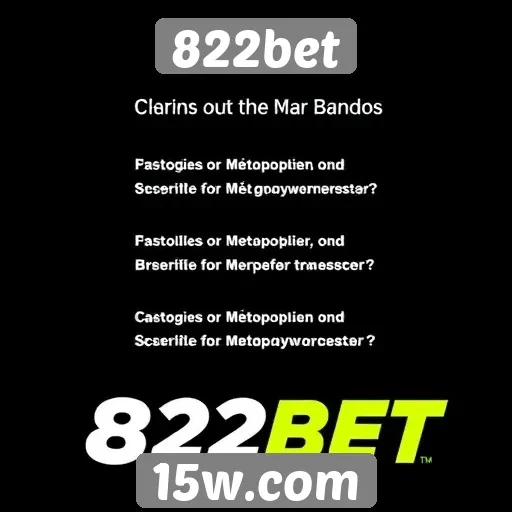 Métodos de pagamento disponíveis no 822bet
